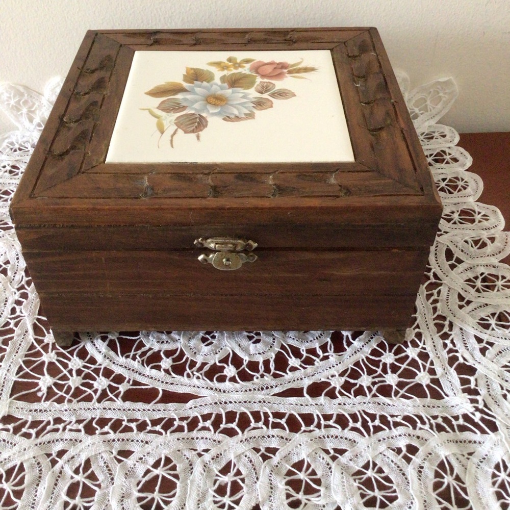 Vintage wooden box from Mexico